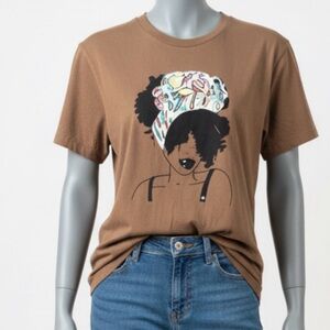 GAP Brown Artistic Graphic Tee